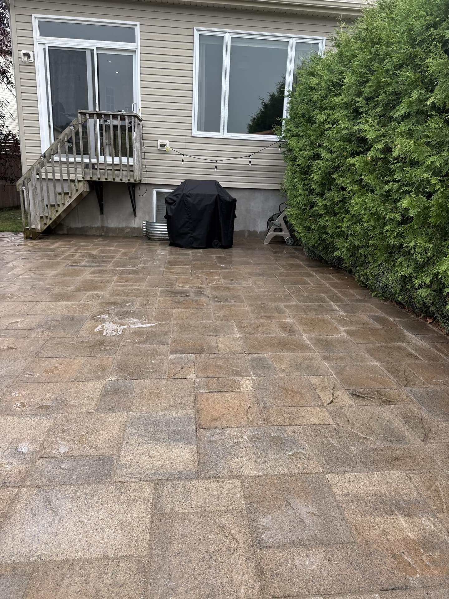 Interlock patio installation
